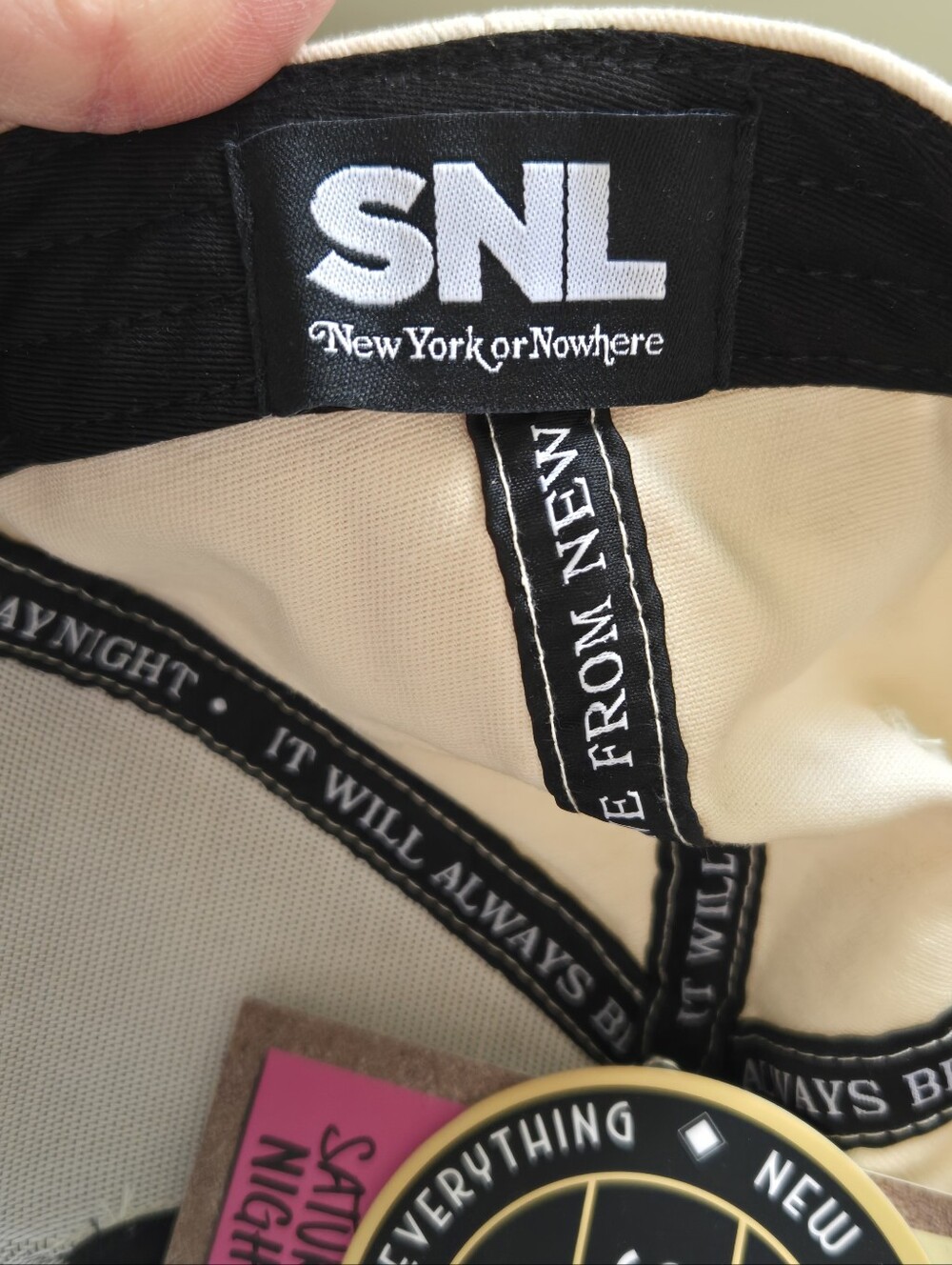New York or Nowhere x Saturday Night Live Snapback Hat Cream NYON SNL NWT Unisex - Picture 7 of 8